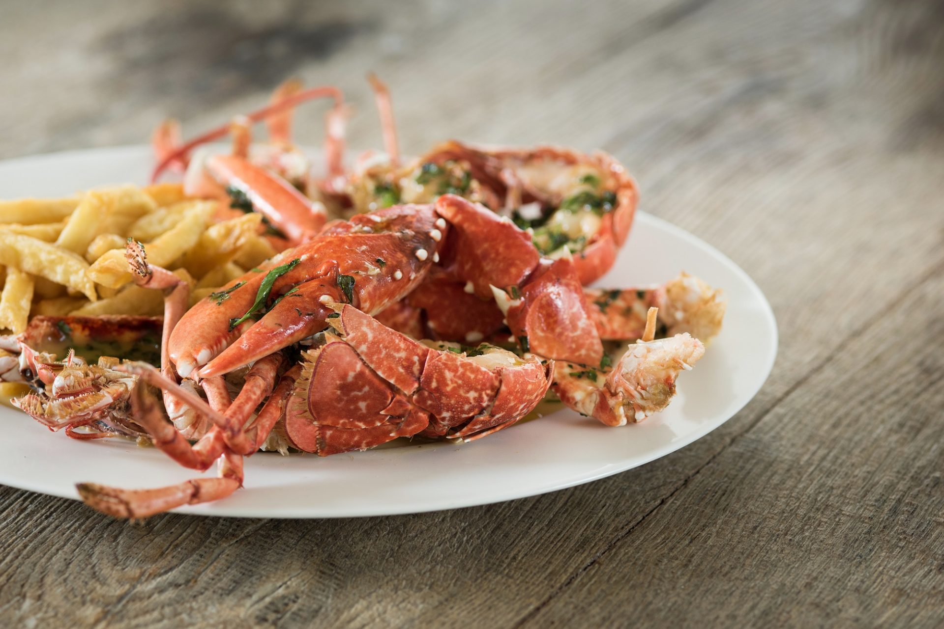 Dinner parties by Stein's - Corwnall Dine with a private Rick Stein chef. Lobster and chips.