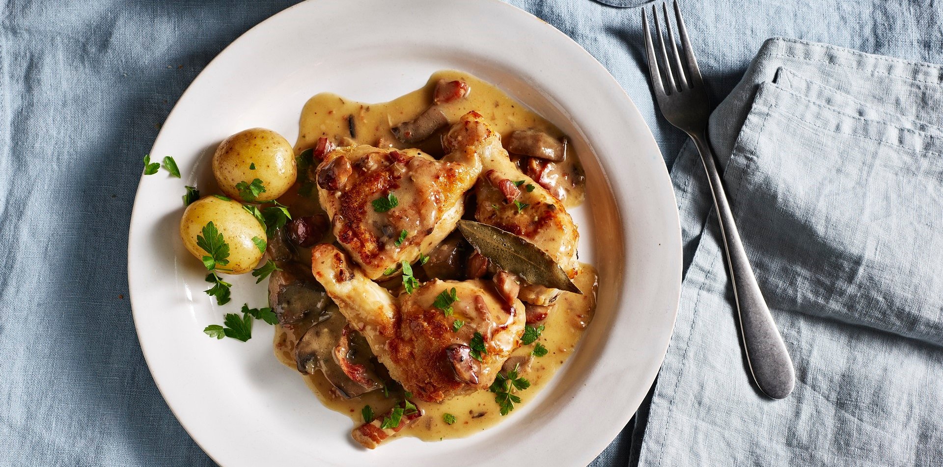 Rick Stein's coq au Riesling recipe from Secret France - as seen on BBC2