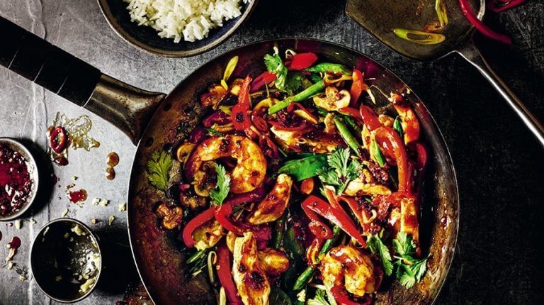 Rick Stein at Home Chicken and Prawn Stir-Fry recipe - Rick Stein