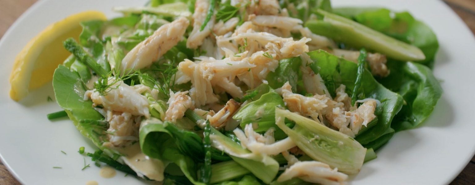 Rick Stein's Cornwall: Crab salad with fennel and samphire recipe