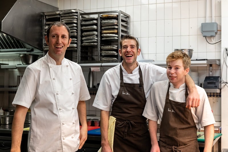 Pete Murt, head chef at The Seafood Restaurant with his team