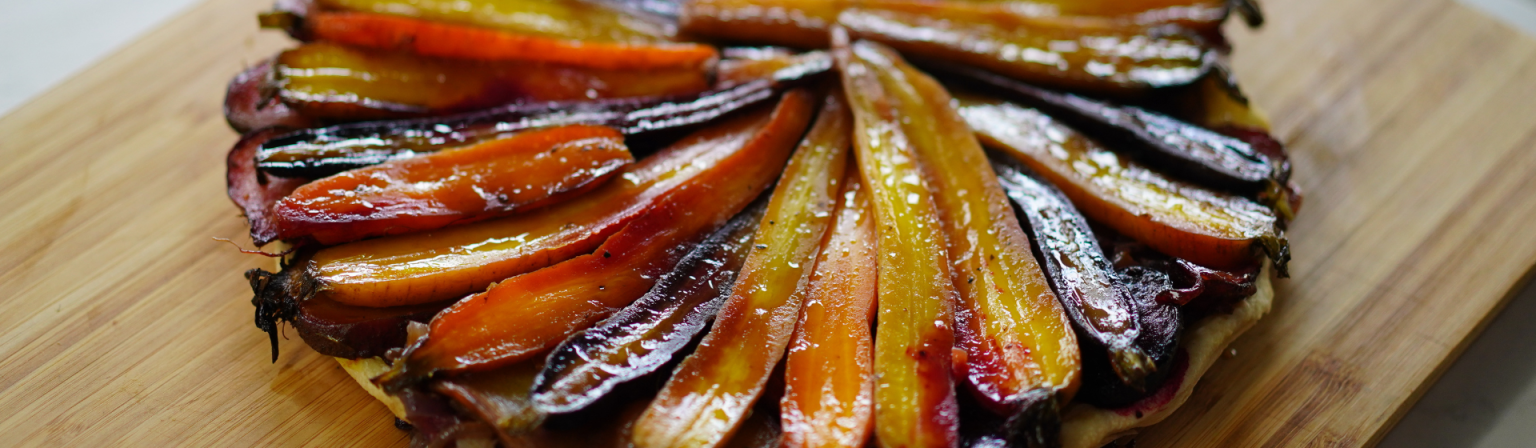 Carrot, beetroot and red onion tarte tatin recipe - Rick Stein's Food