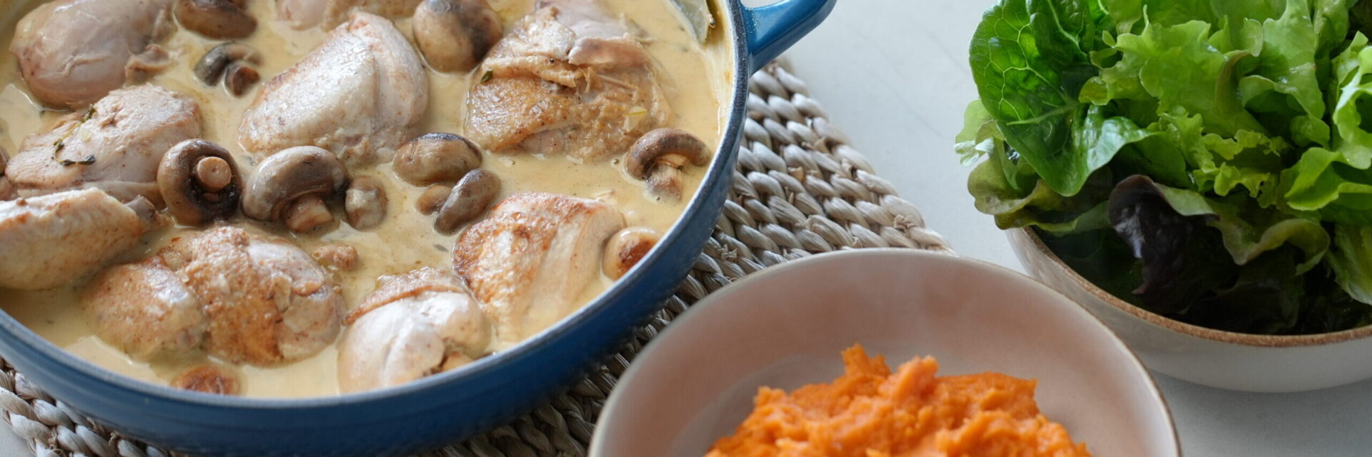 Rick's chicken sauté with sweet potato mash 1 Rick's chicken sauté with sweet potato mash 1