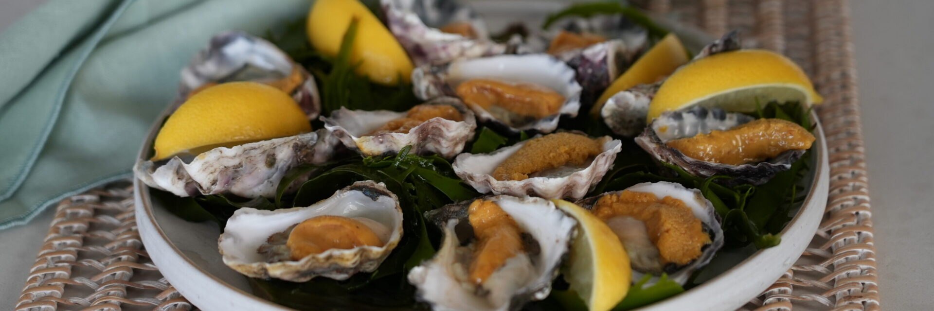 Oysters with sea urchin recipe 1
